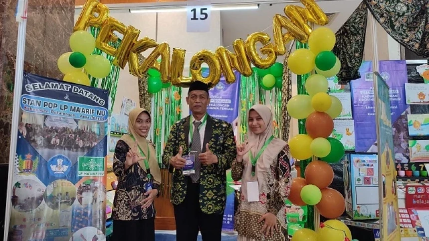 Gunakan Limbah Gulungan Benang, Tim POP LP Ma’arif Pekalongan Kenalkan Media Pengajaran Literasi ‘Bowling’