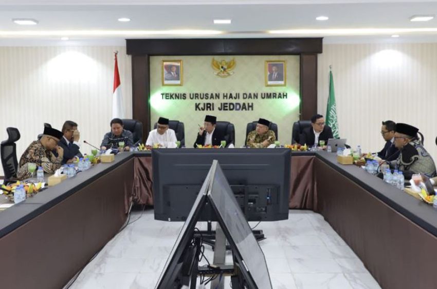 Rakor di KUH Jeddah, Menag Mantapkan Persiapan Pelaksanaan Haji
